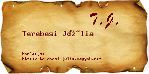 Terebesi Júlia névjegykártya
